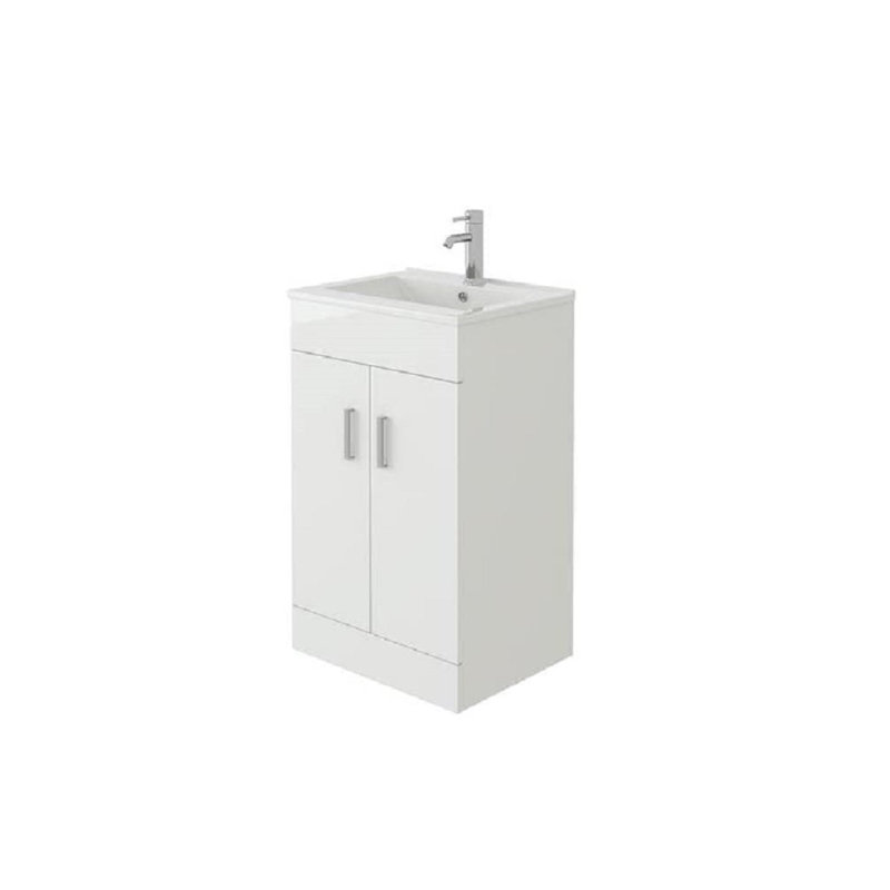 VeeBath Desire Venus 500 White FS Unit and Slim-Edge Basin