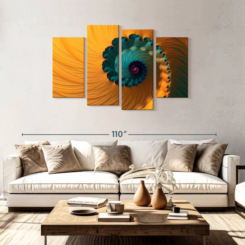 Avery Floral Spiral Abstract, 48" H x 75" W