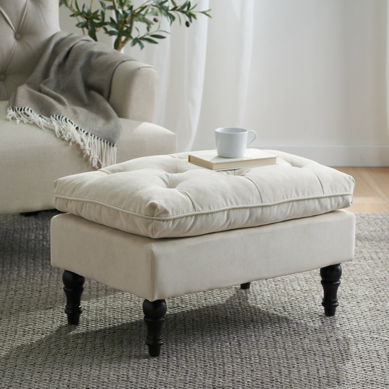 OTTOMAN OREILLER 28 pouces Elante, Crème, crème