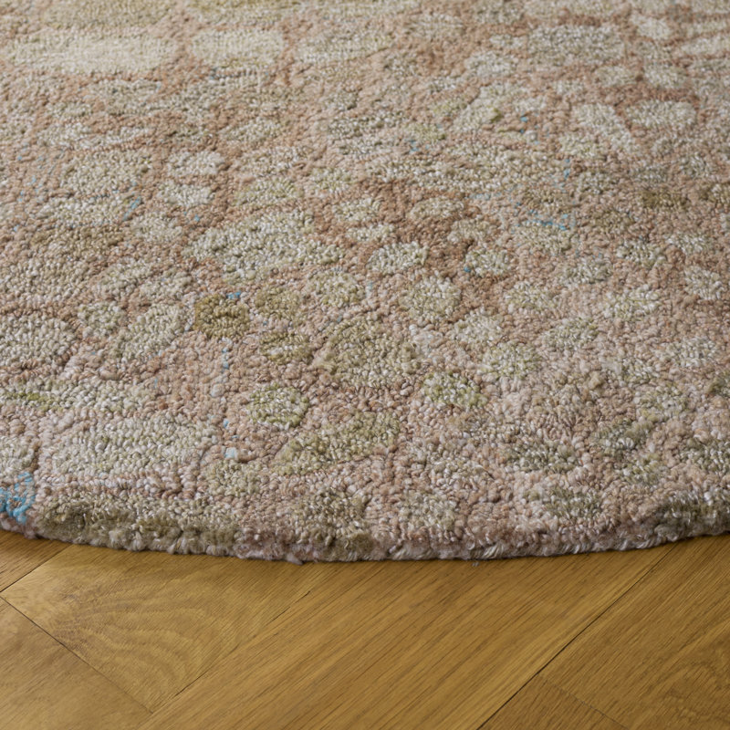 Abstract Hand Tufted Abstract Indoor Rug, 6'-0" x 6'-0" Round