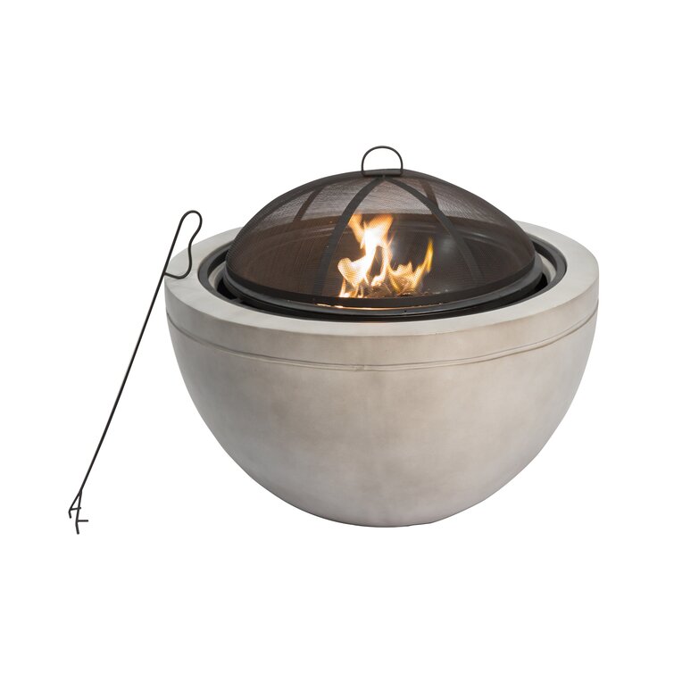 Colis Teamson Home 30" Outdoor Round Wood Burning Fire Pit