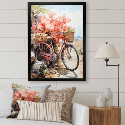 Corail de bicyclette sur toile
