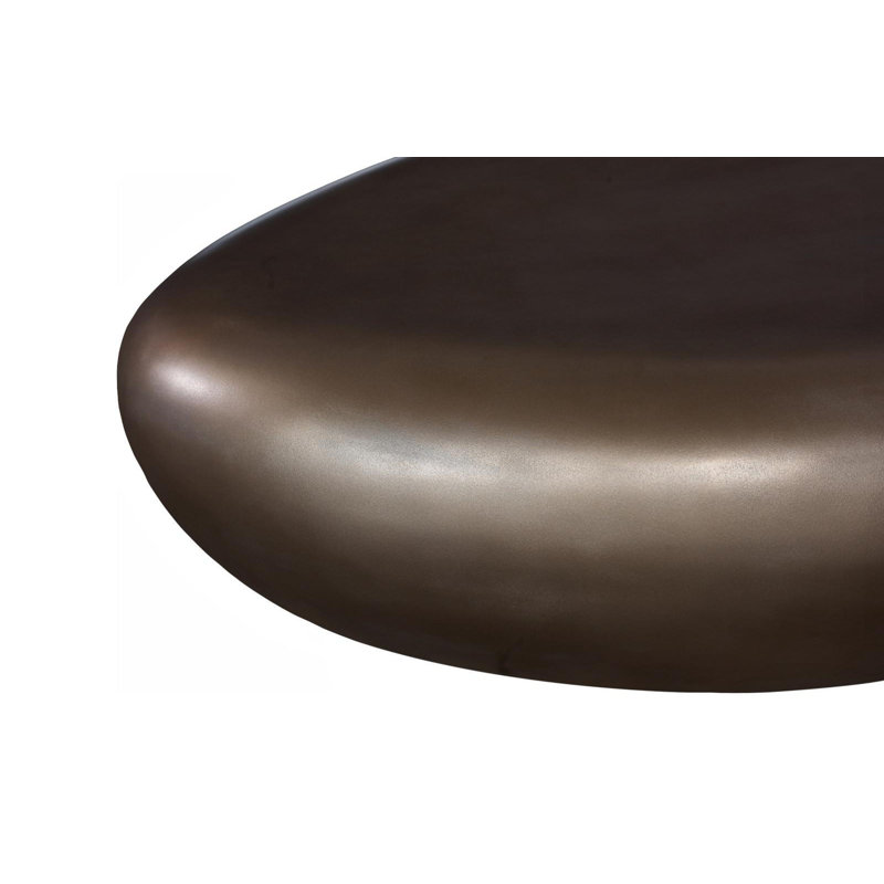 Table basse River Stone, H 16 po x L 54 po x l 34 po, Bronze