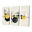 Ensemble de décorations murales circulaires Jazz en jaune et noir - Minimalisme-1978018612-1978018623