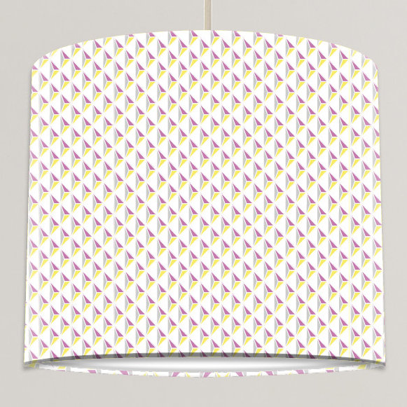 29 cm H Drum Paper Pendant Shade ( Screw On ) in Red and White