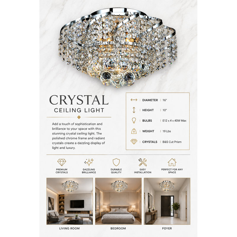 Zofia 4 - Light Dimmable Empire Chandelier, Chrome