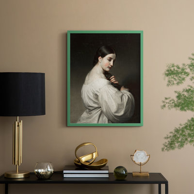 «Vintage Portrait Print Cxxvi», reproduction encadrée - bois massif