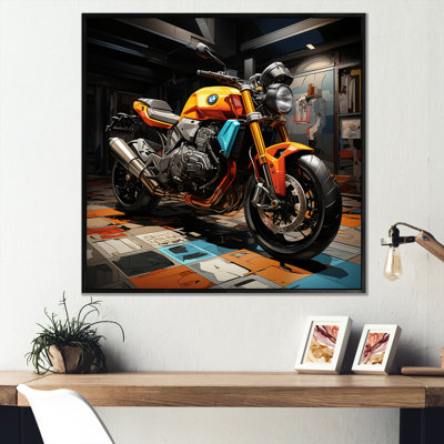 Moto Pop Art sur toile