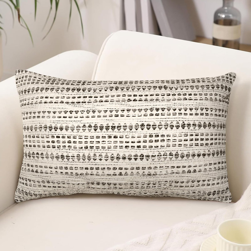 Striped Cotton Blend Pillow Cover