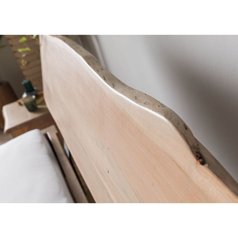 Pure Acacia Solid Wood Bed, European Double (140 x 200cm)