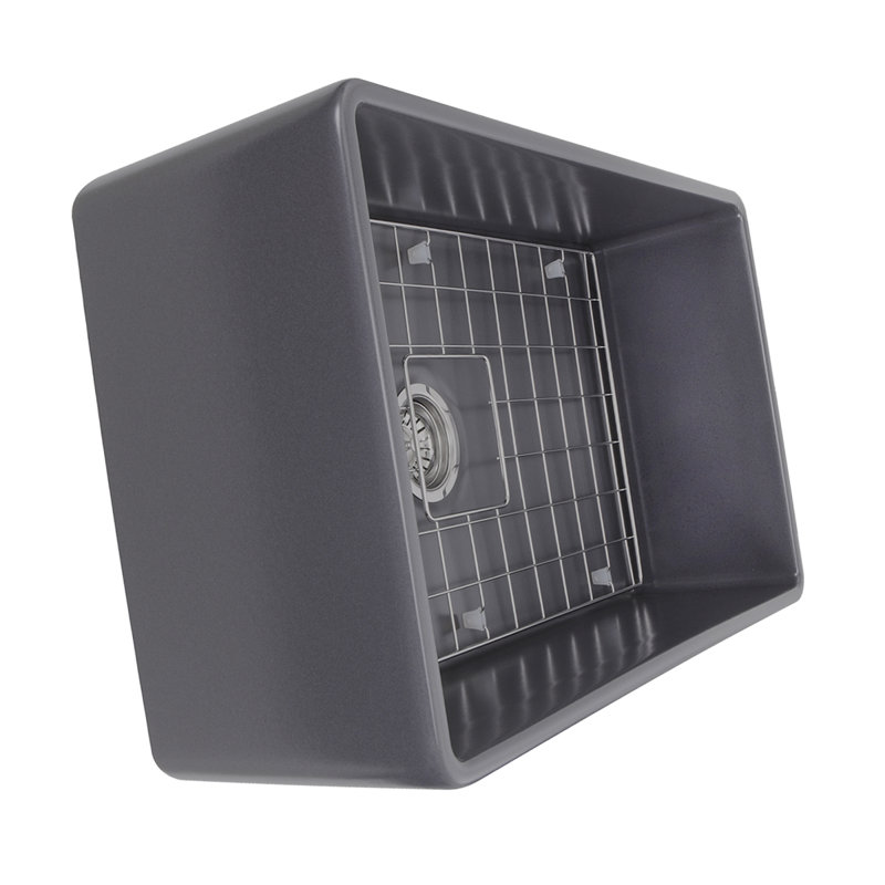 Pranav 30.25'' L Single Bowl Fireclay Kitchen Sink