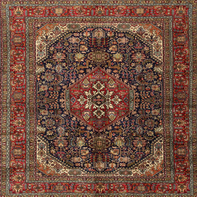 Tapis oriental rouge / brun / violet Cassian