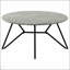 Ensemble de table basse et de table d'appoint Garfield en ciment 2 pièces, durable et élégant pour les intérieurs modernes