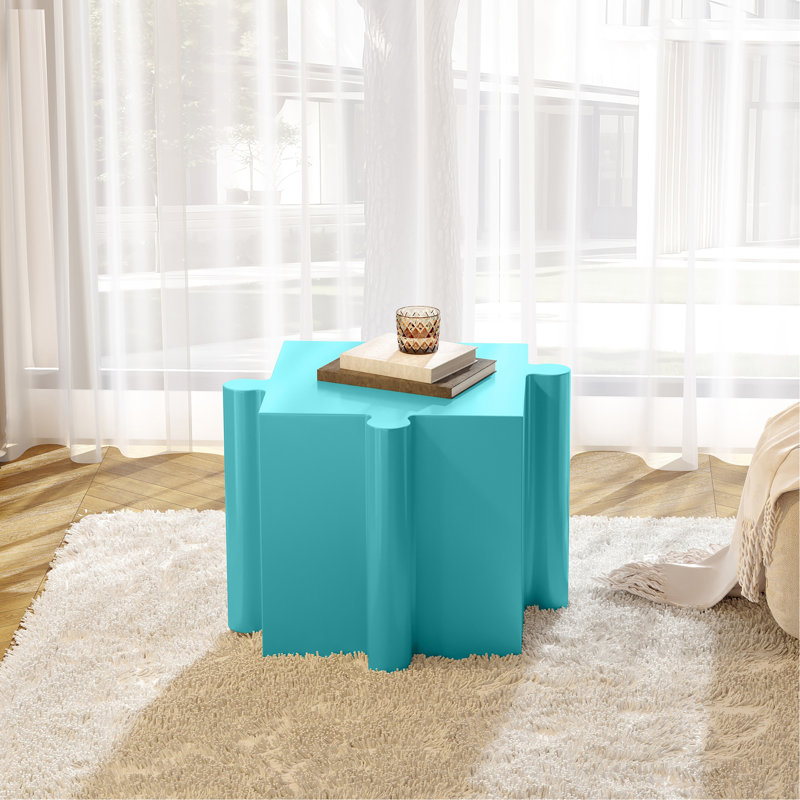 Table d'appoint casse-tête, table modulaire à bord convexe MGO, Bleu pâle