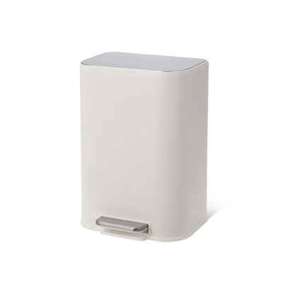 Stainless Steel Trash Can with Thin Lid with Step Pedal, Large Garbage Can for Kitchen,Shopping mall, living room, office