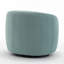 Fauteuil demi-tonneau pivotant en velours Arrun-223861490