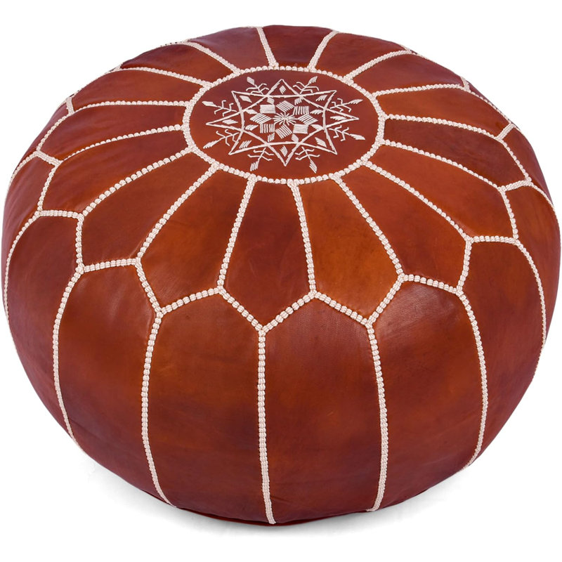Winnifred 50cm Wide Round No Pattern Pouffe Ottoman
