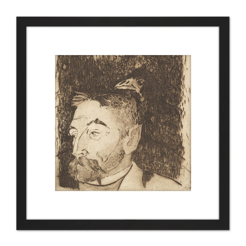 Portrait Poet Stephane Mallarme Etching by Paul Gauguin - Single Picture Frame Painting