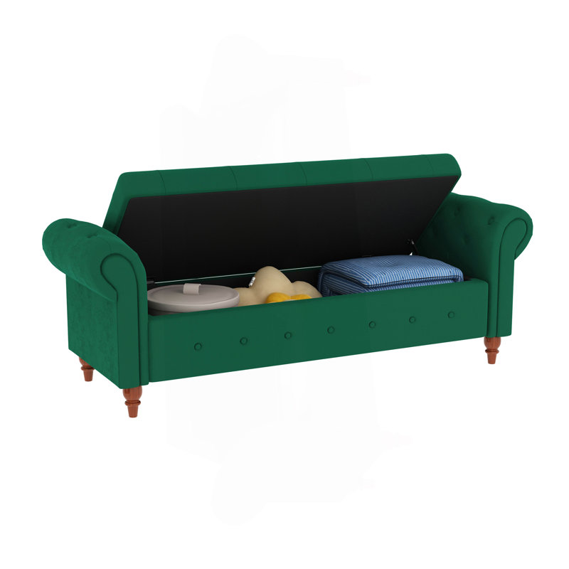 Banc de lit 63 po, Vert foncé
