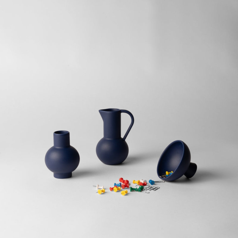Strøm Vase by Nicholai Wiig-Hansen, overall height- 3.74", Blue