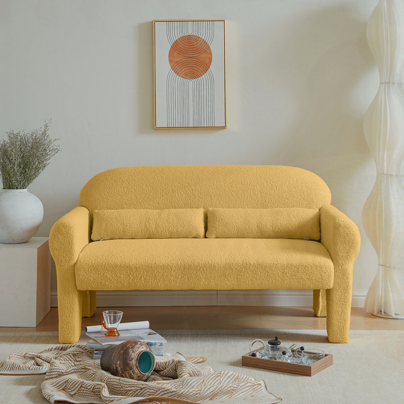 Causeuse moderne pour le salon, Jaune