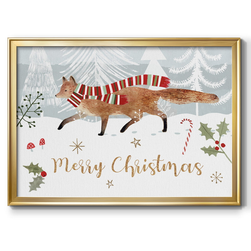 Woodland Christmas Collection A - Reproduction de photo sur toile simple, Or, H 18 po x l 26 po x P 1,5 po