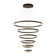 6-Ring LED Chandelier Light Modern Ceiling Light Fixture 3000-6000K Color Temperature Timing With Remote Control