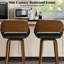Tabouret de bar pivotant en similicuir avec cadre en bois massif pour îlot de cuisine (ensemble de 3)-1630086424-1630086430