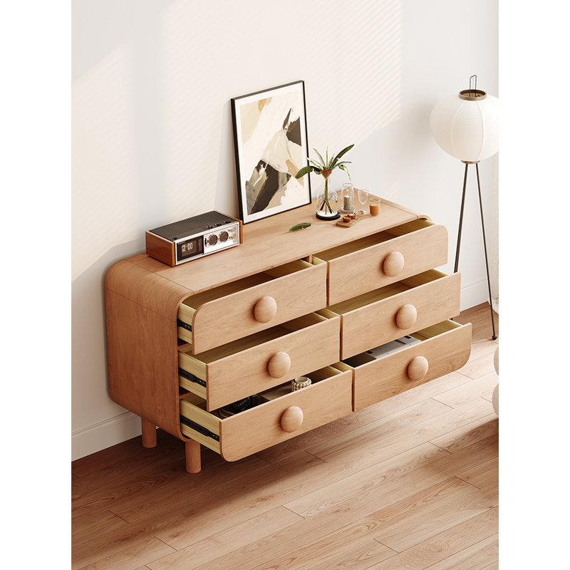 Commode d'appoint nordique de style rétro, Noir