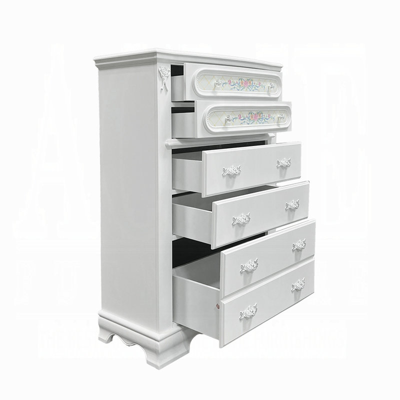 Izeta 5-drawer Chest, Blanc