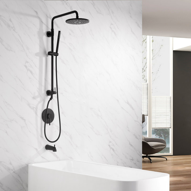 Complete Shower System, Matte Black