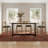 Burnell Acacia Solid Wood Top Metal Base Dining Table-403463928-403463929