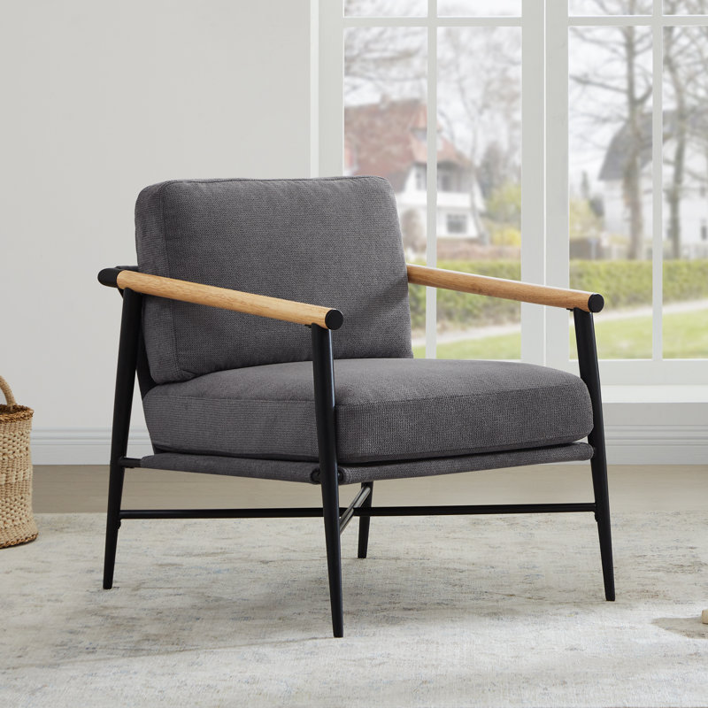 Fauteuil Bleechington, Mélange de polyester gris / nylon