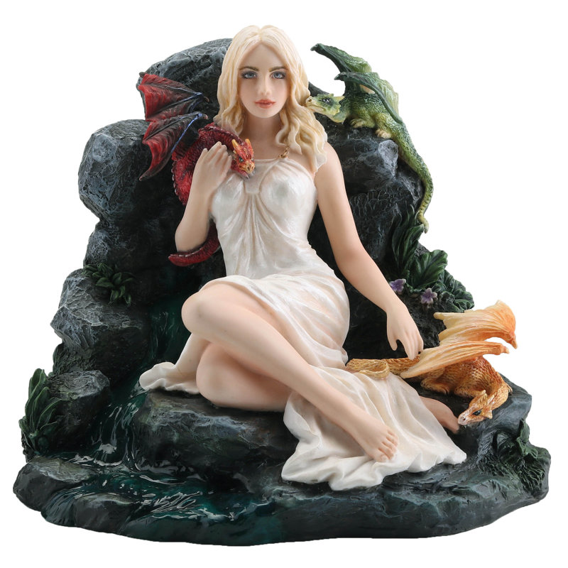 Figurine 6,5 en poly-résine multicolore