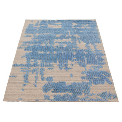 Tangier Blue, Light Grey Rug 5'1" x 7'11"