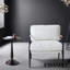 27.56" Modern Accent Chair with Plush Cushions, Minimalist Metal Frame, and Wooden Armrest Design-1385167464