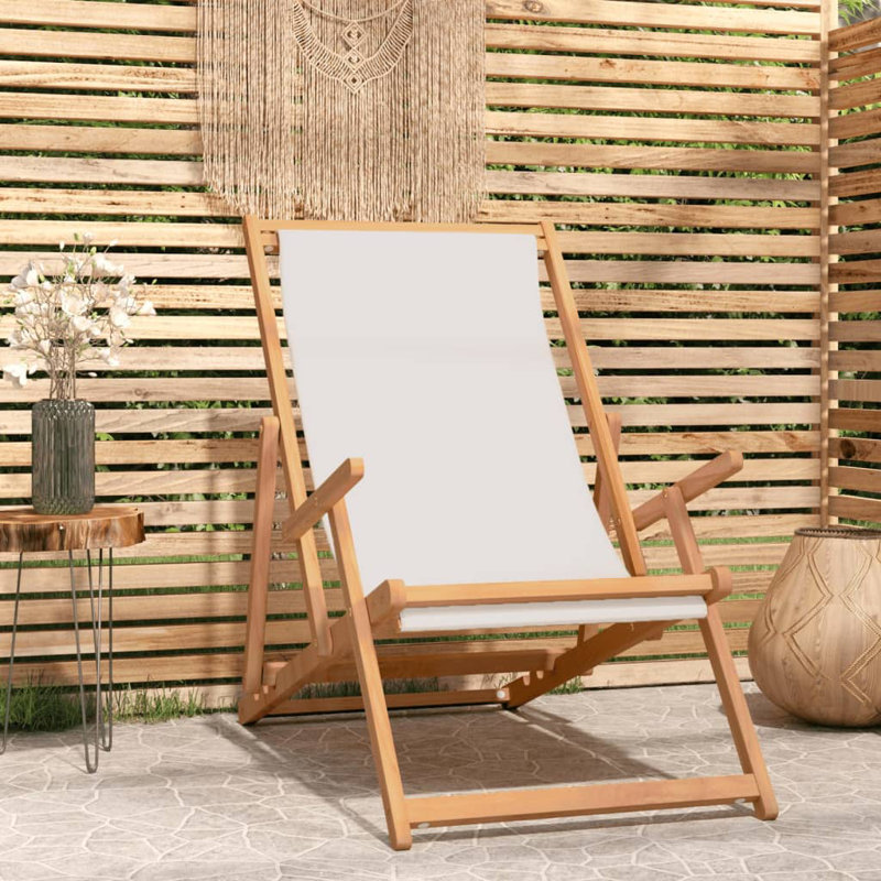 Chaise longue inclinable Ingles, Crème