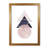 Pink And Navy Marble Abstract Triangles And Circle - Print-39167756-39206971