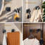 10 Pieces Bathroom Hardware Accessories Set 16 Inch Wall Mounted Towel Bar Set Towel Rack Rings Stainless Steel Toilet Paper Holder Bath Coat Hooks