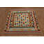 Tapis carré en laine à carreaux 6 x 6