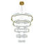 Lustre en cristal doré à 5 couches D47 "x H118" à intensité variable 2700k-6000k