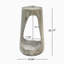 Table d'appoint pour l'extérieur, table de bout à conception creuse, tabouret de jardin pour patio, table d'appoint décorative pour terrasse de balcon sur la plage, béton léger, texture semblable au bois, couleur grise