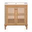Ensemble de meuble-lavabo autoportant avec tiroir caché, armoire de rangement pour salle de bain 30 po avec lavabo en résine
