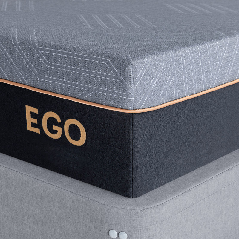 Matelas en mousse viscoélastique imprégnée de cuivre mi-ferme 12 po EGOHome, Lit simple