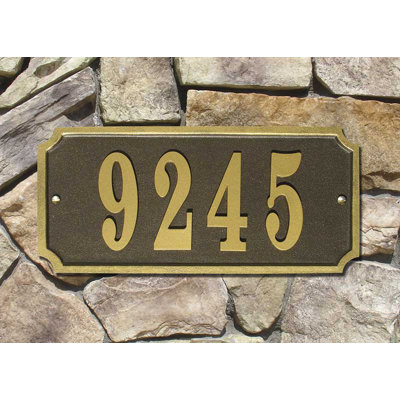 Plaque d’adresse murale sur 1 ligne waterford