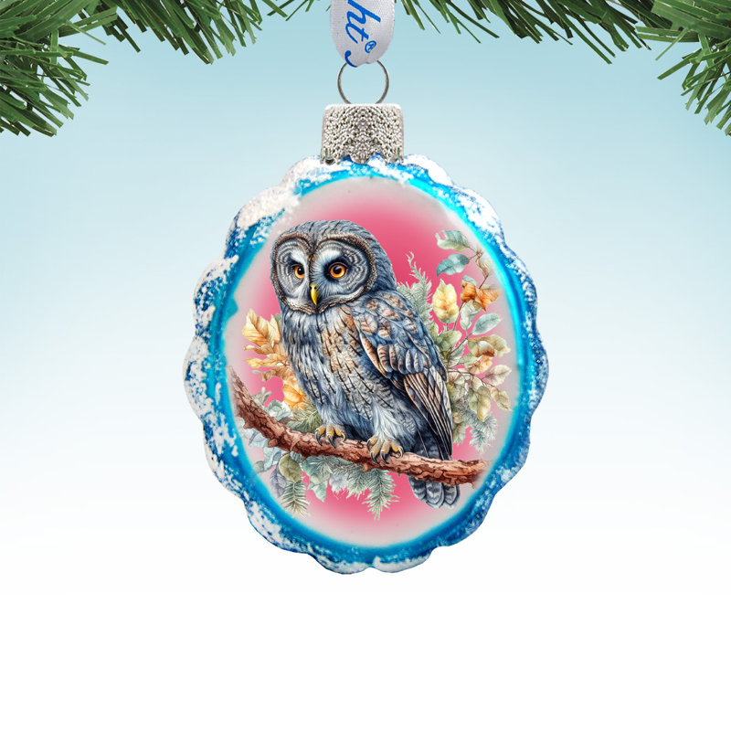 4'' Glass Hanging Figurine Ornament