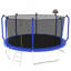 Trampoline 14FT avec panier de basketball, trampoline d'extérieur renforcé de type ASTM avec filet d'enclos