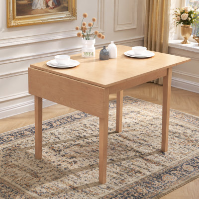 29"- 45" Extendable Dining Table for 4, Folding Kitchen Table with Rubberwood Legs, Space-Saving Dinner Table for Living Room, Kitchen, Dining Room, Small Space