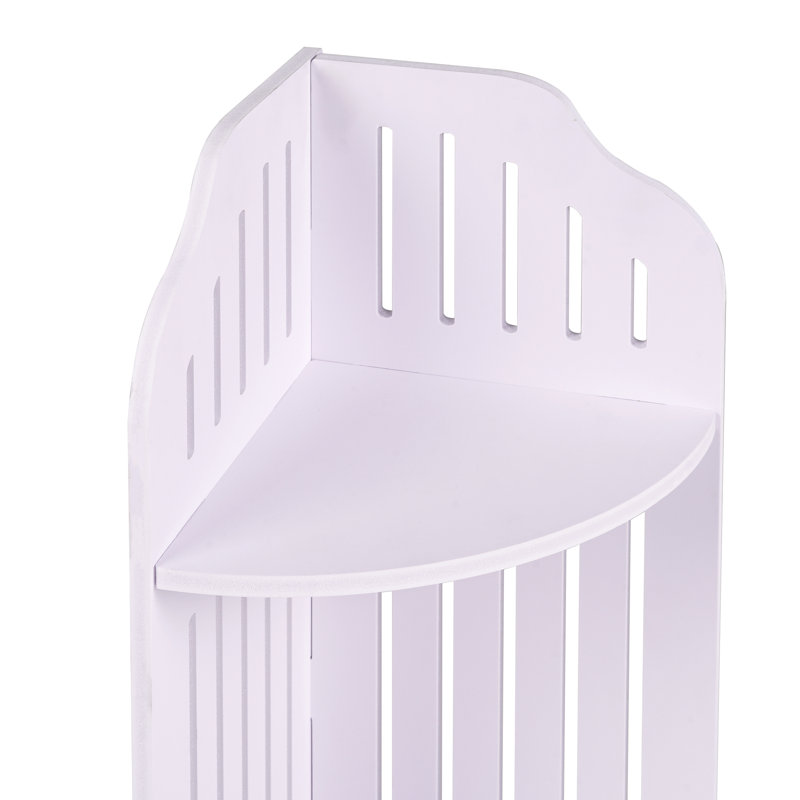 Support de rangement blanc pour armoire de coin