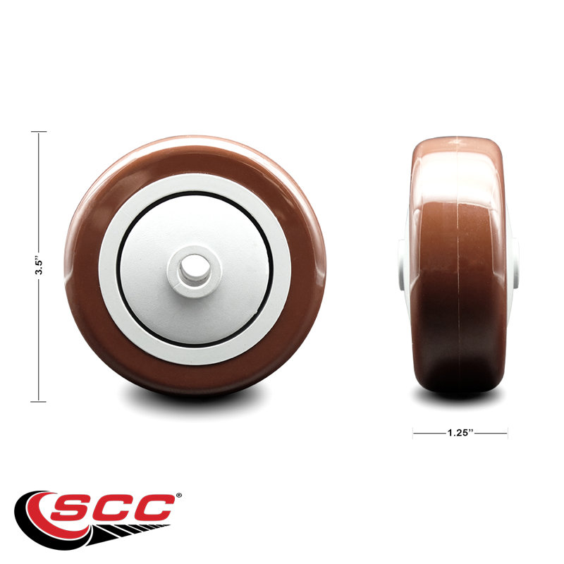 Polyurethane on Polyolefin Casters, Maroon